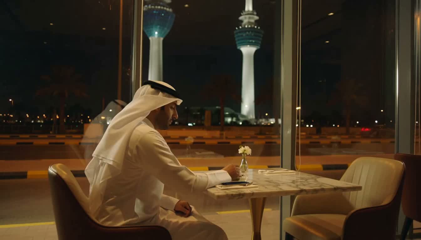 مشهد من تجربة حجز تكسي الكويت